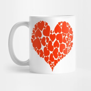 A Heart Of Hearts Romantic Design Monotone Red Mug